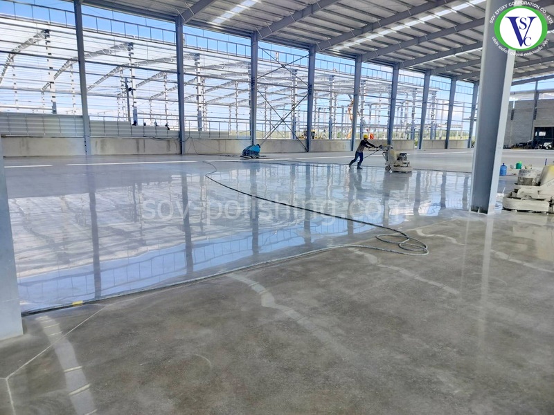พื้นคอนกรีตขัดเงา Polishing Concrete